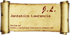 Jentetics Laurencia névjegykártya